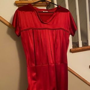 Miu Miu red silk dress